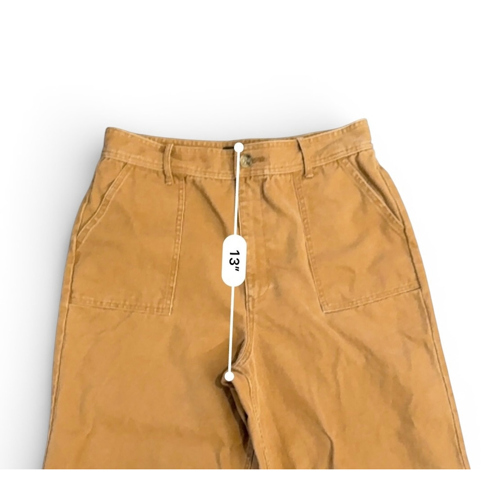 Frye Women's Nadia Trouser High-waist Wide-leg Canvas Pants Color:Nutmeg Sz 30 - Picture 5 of 10